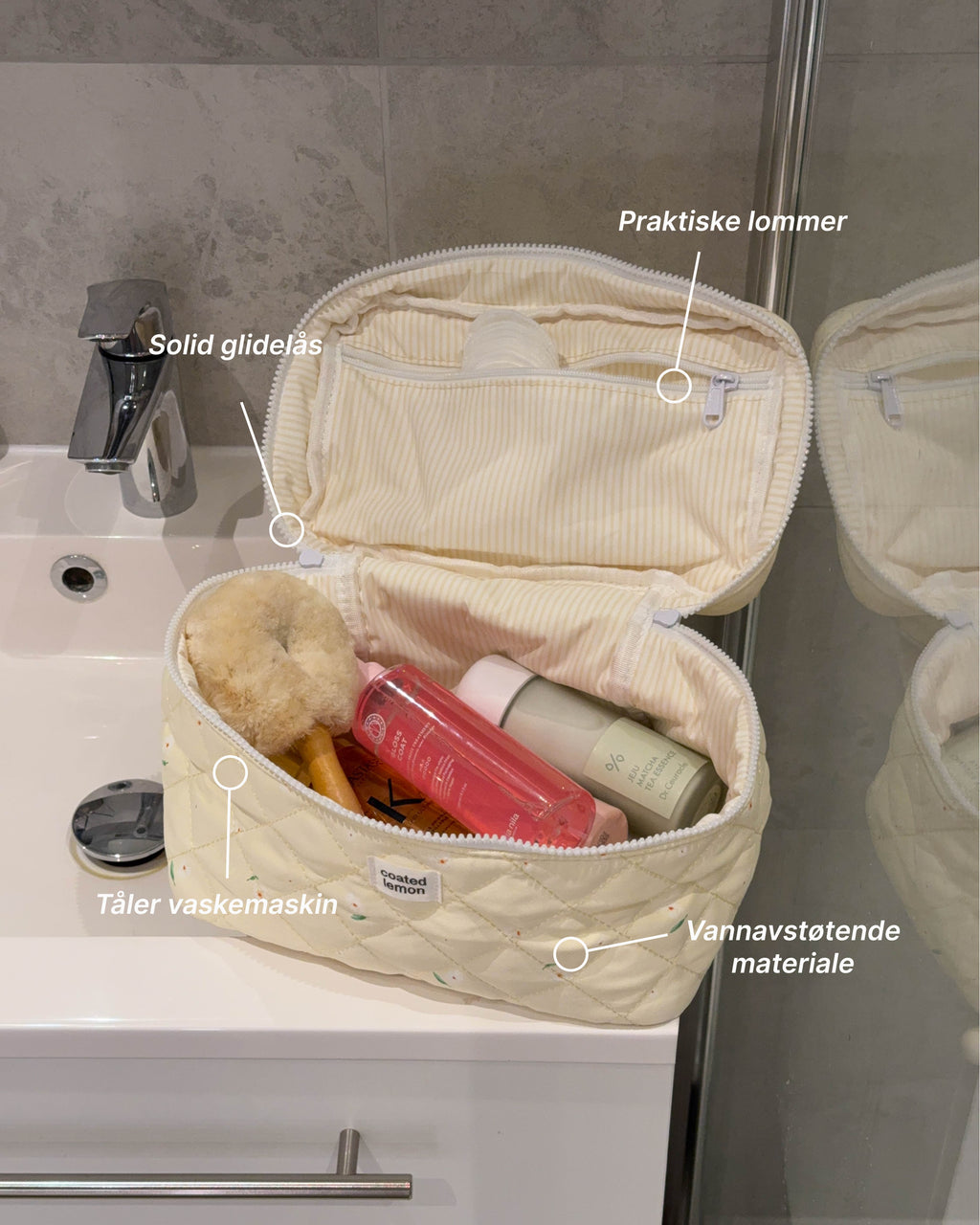 Gul Toalettmappe XL