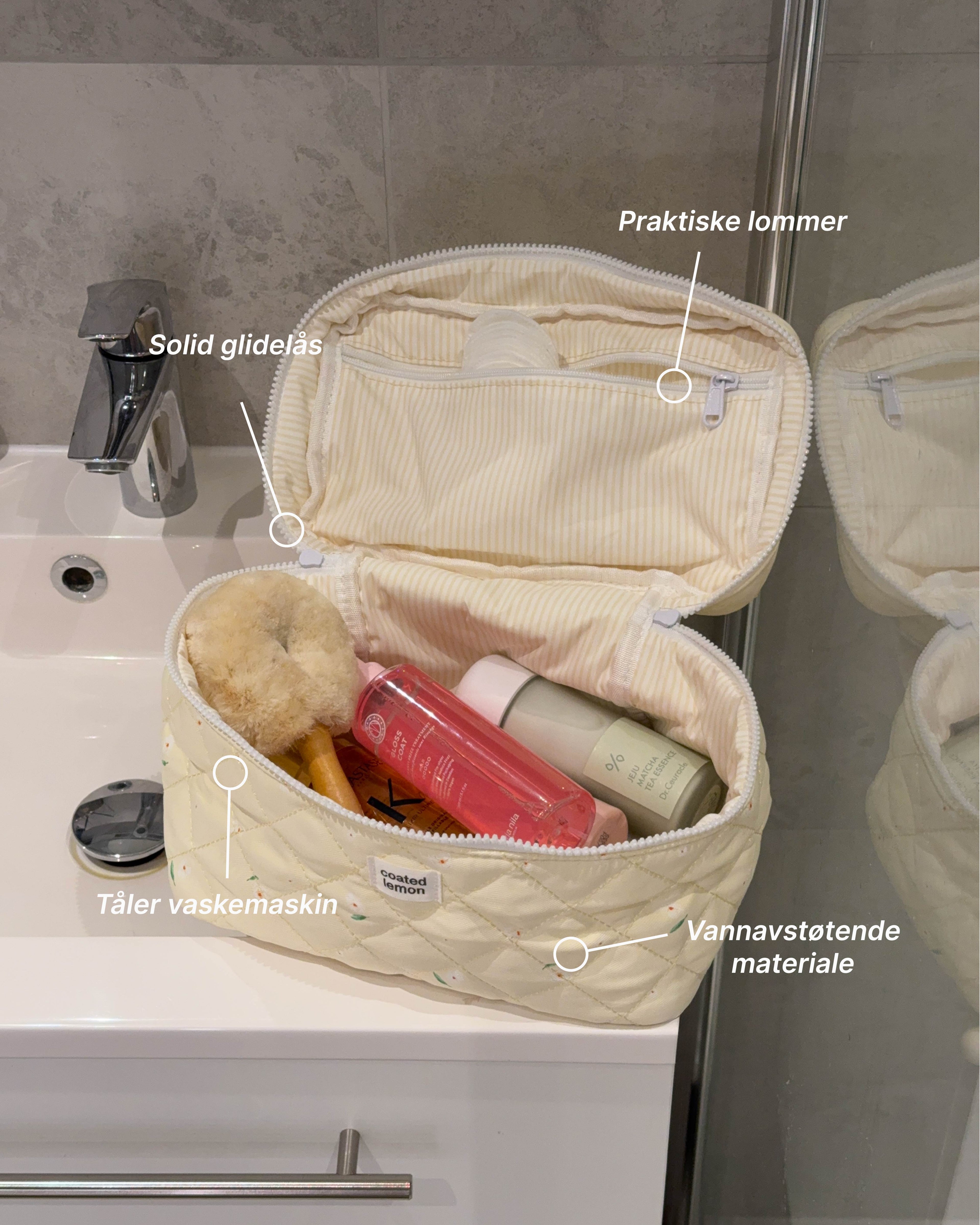 Gul Toalettmappe XL