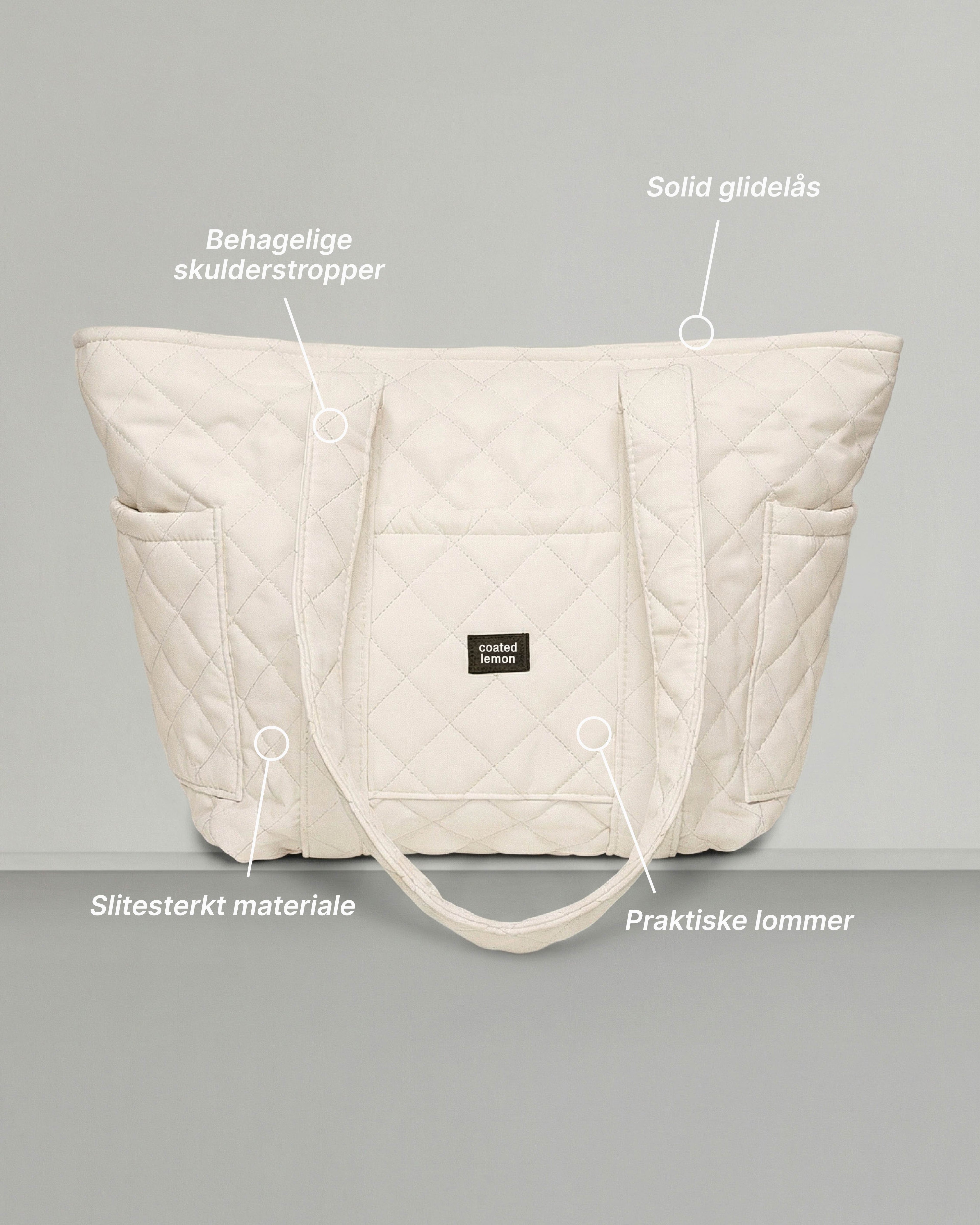 Beige Skulderveske