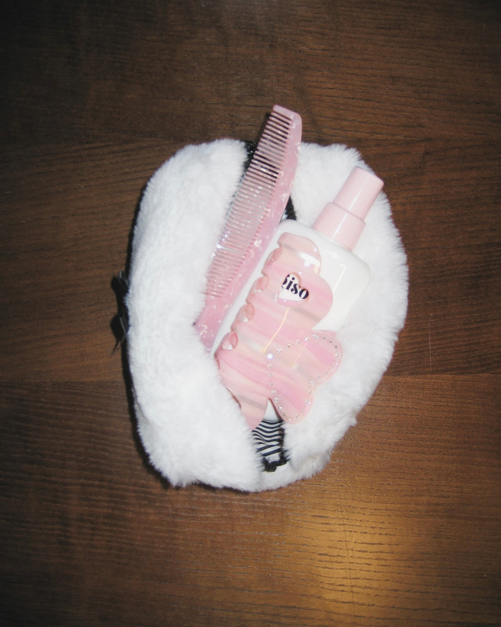 Fluffy Toalettmappe Hvit