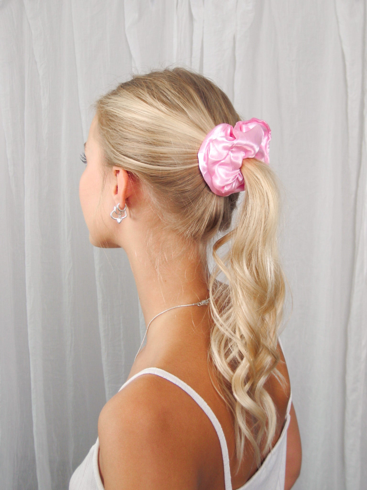 Satin Scrunchie Rosa