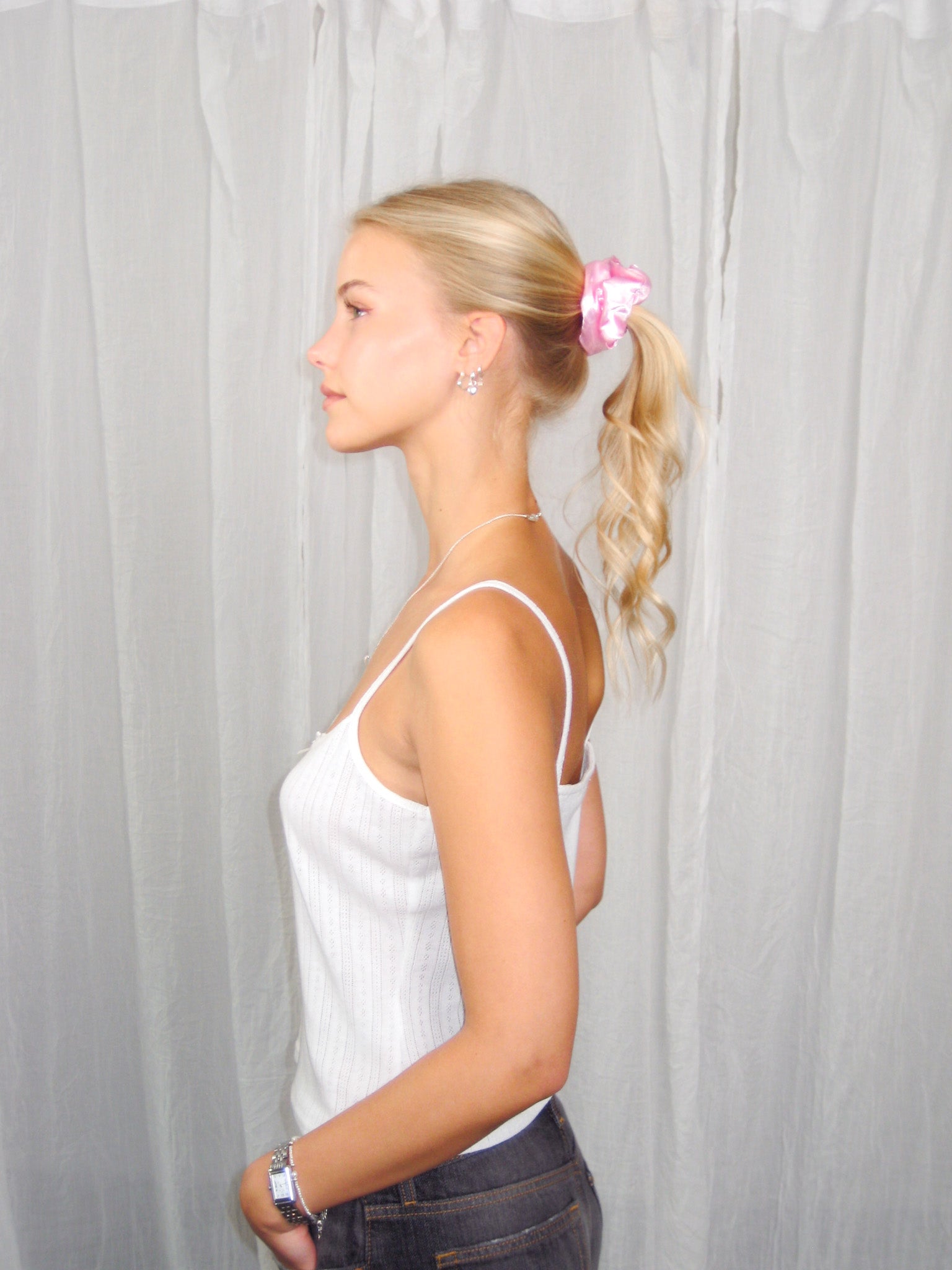 Satin Scrunchie Rosa