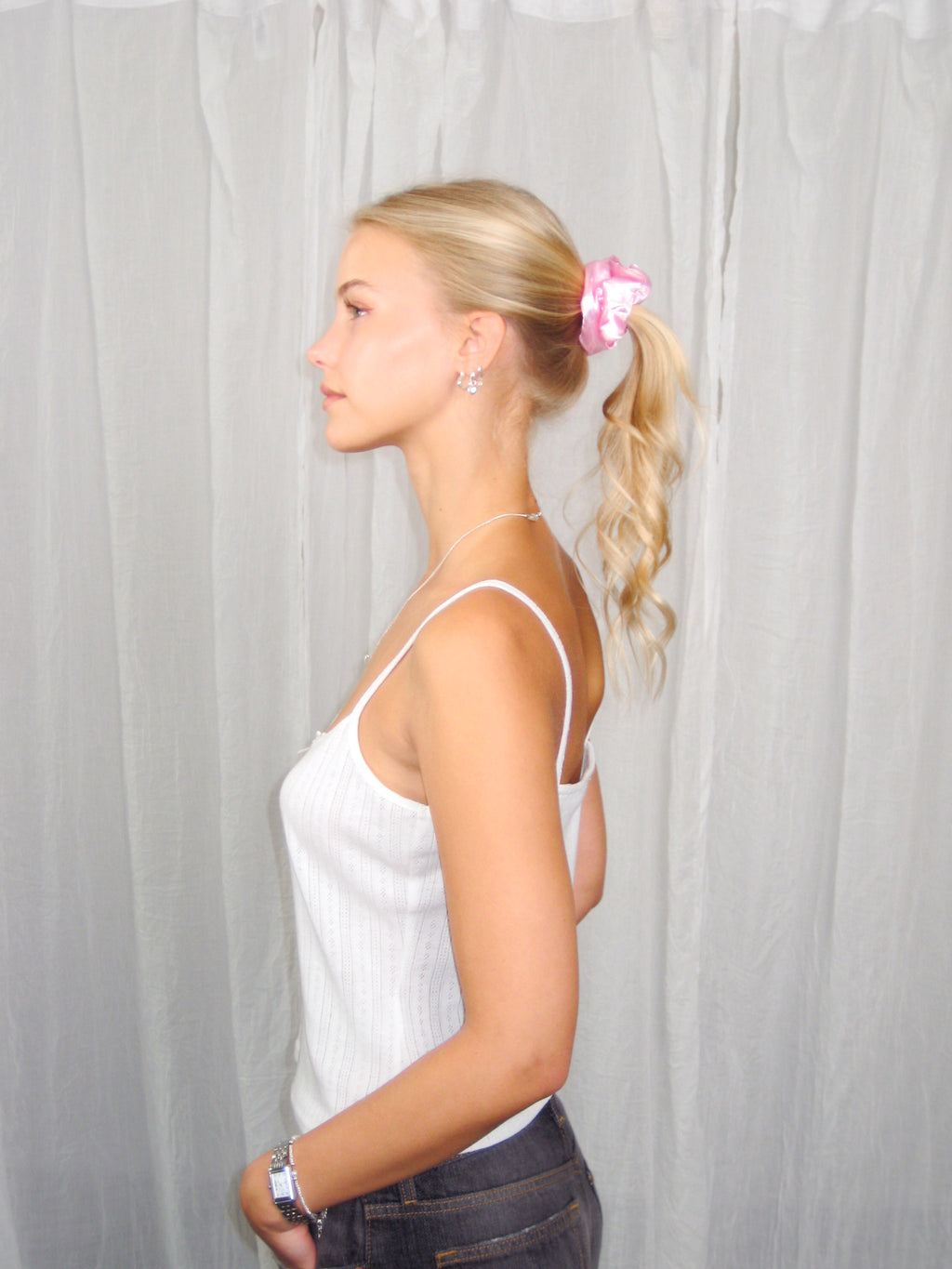 Satin Scrunchie Rosa