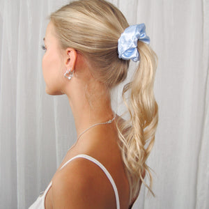 Satin Scrunchie Blå