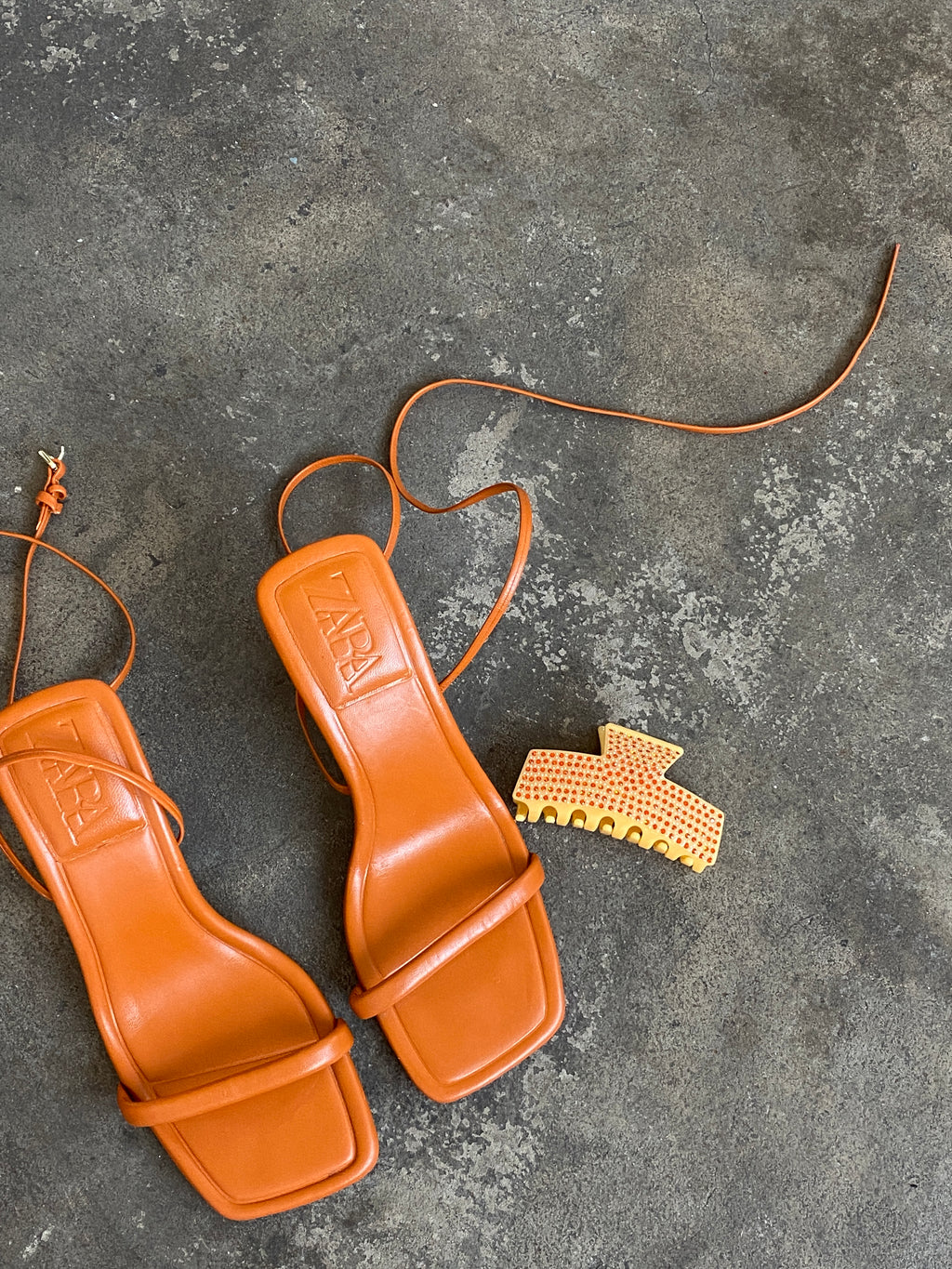 Orange Glam Hårklype Oransje
