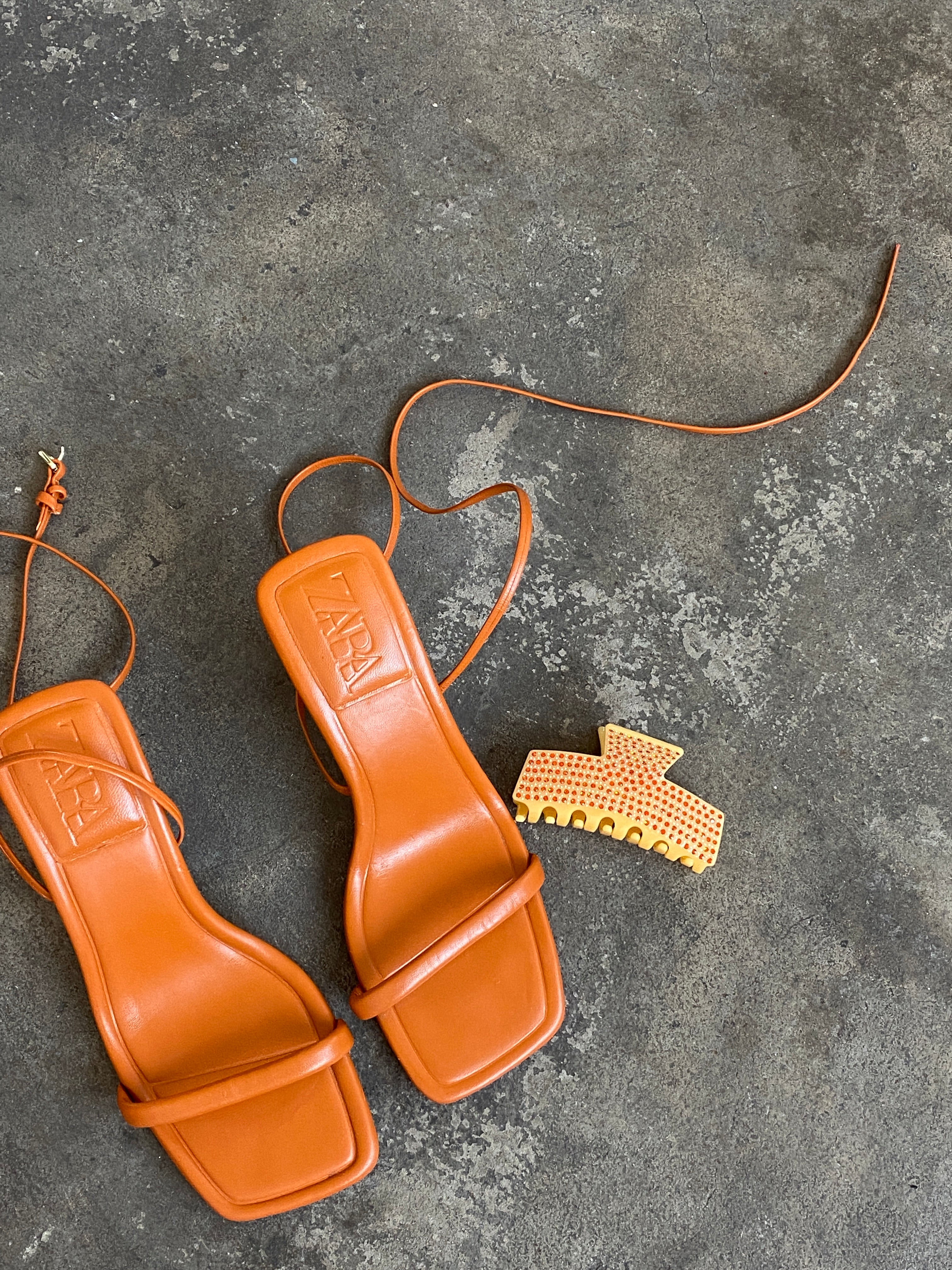 Orange Glam Hårklype Oransje