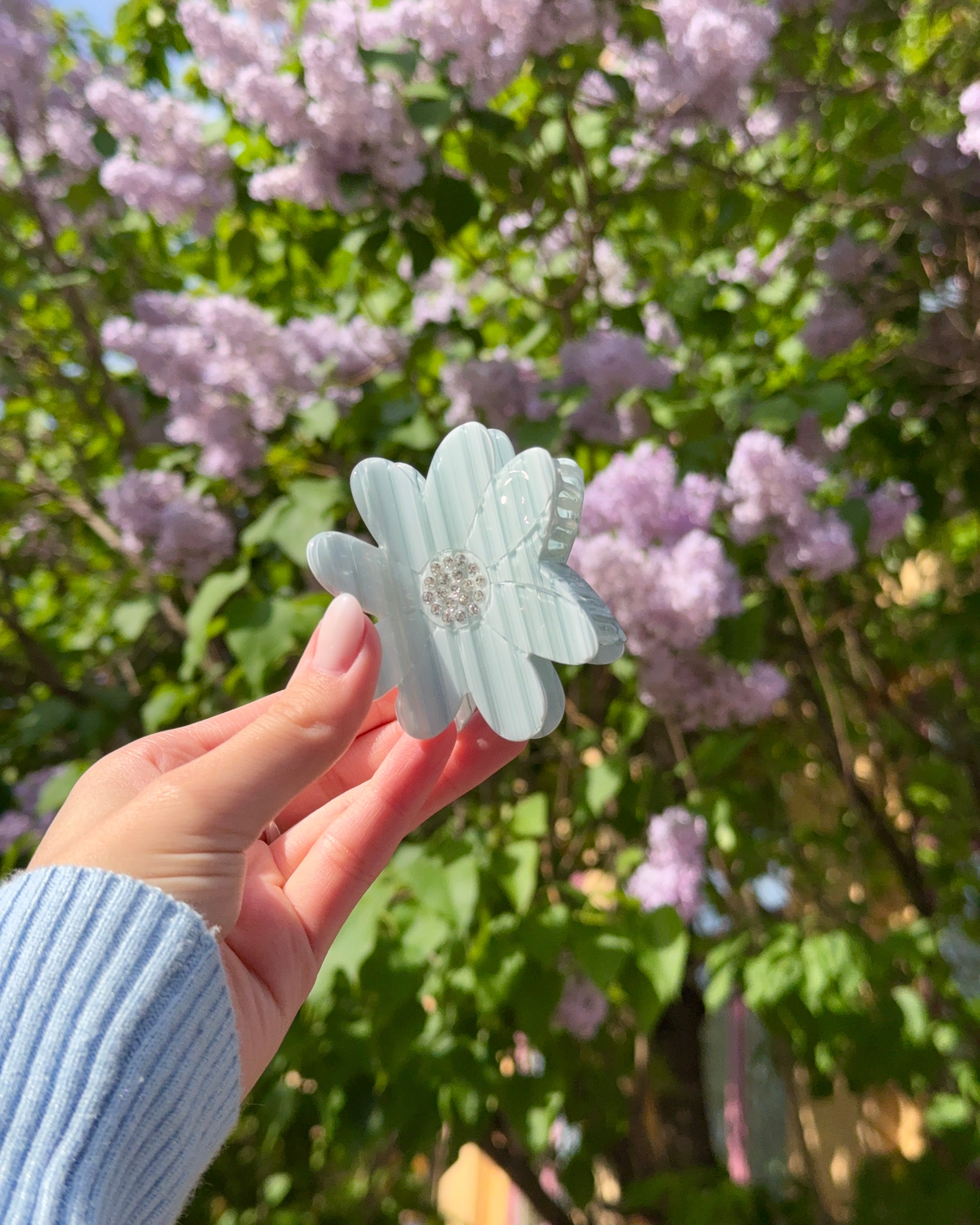 Blomst Daisy Hårklype Blå