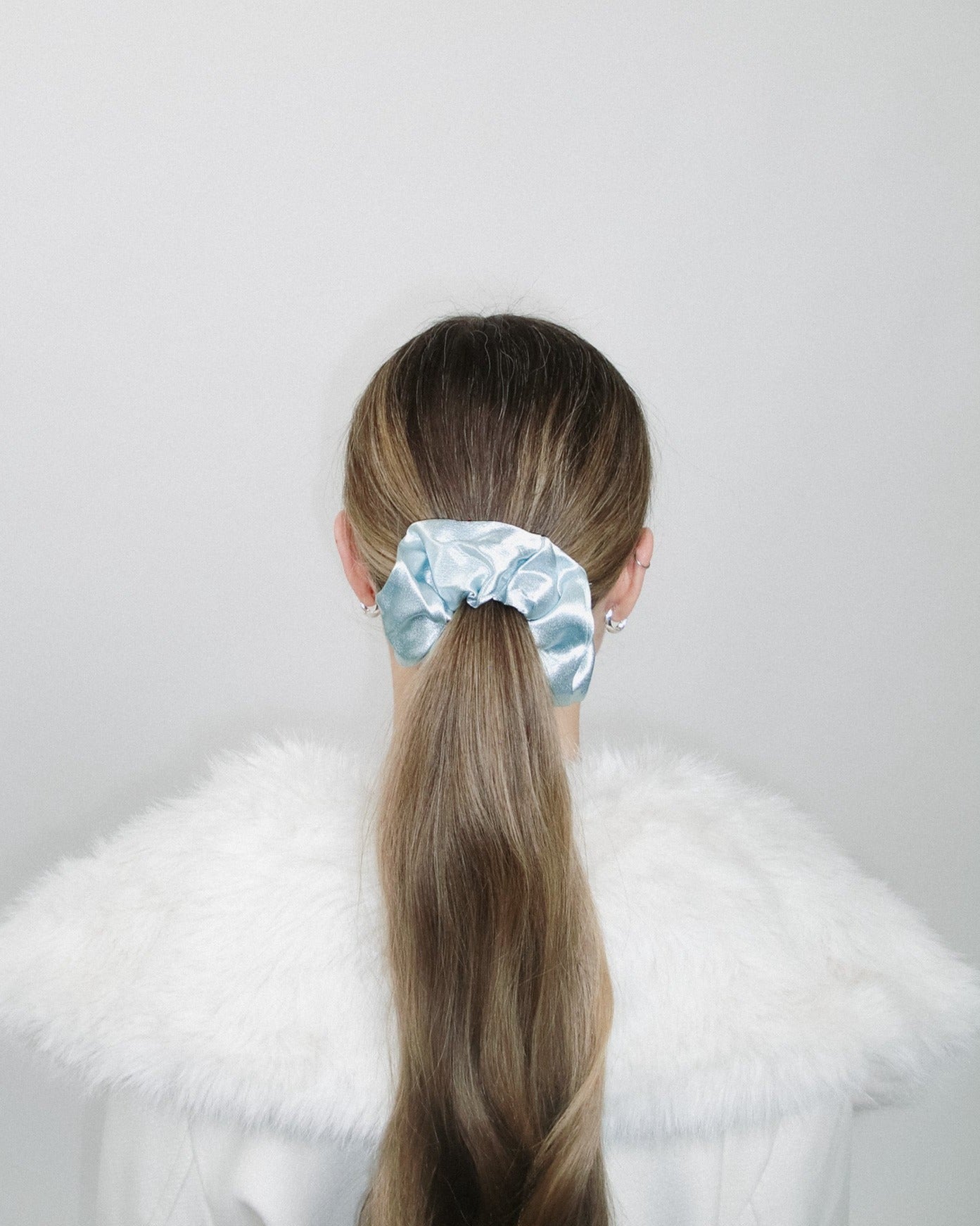 Silke Scrunchie Turkis Blå