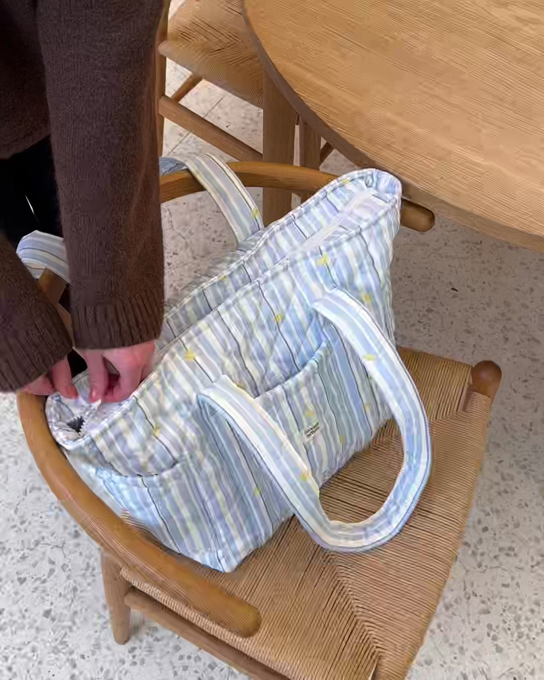 Blå Sitron Skulderveske
